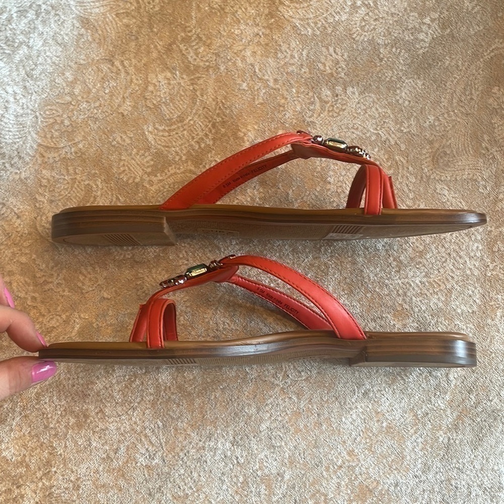Brand New Naturalizer Melon Sorbet Embellished Felicity Sandals Slip On Thongs - Picture 9 of 14